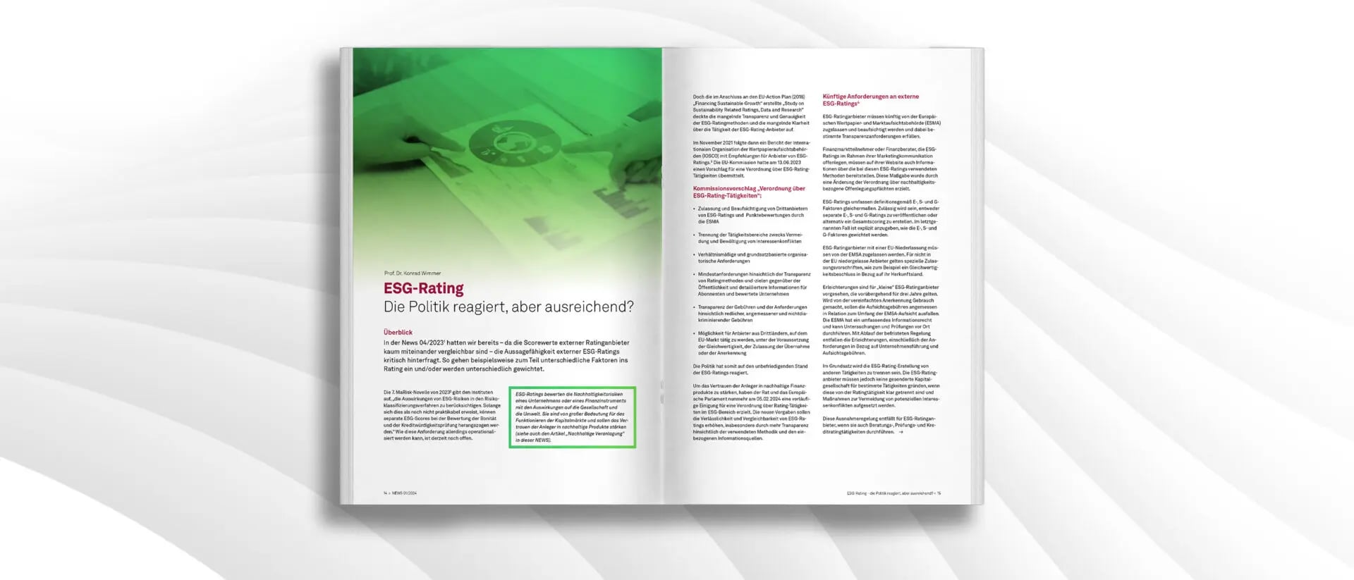 ESG-Rating: Die Politik reagiert, aber ausreichend?