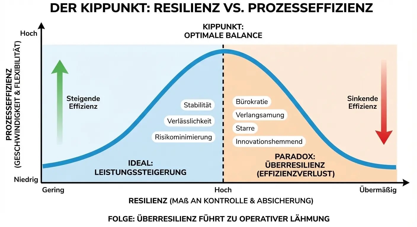 Blogbeitrag Resilienz vs Effizienz. Kipppunkt Resilienz