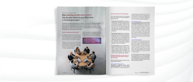 Das intelligente Betriebsmodell: Wie Banken Mensch und Maschine in Einklang bringen
