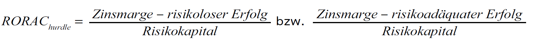 Brechnung RORAC-hurdle