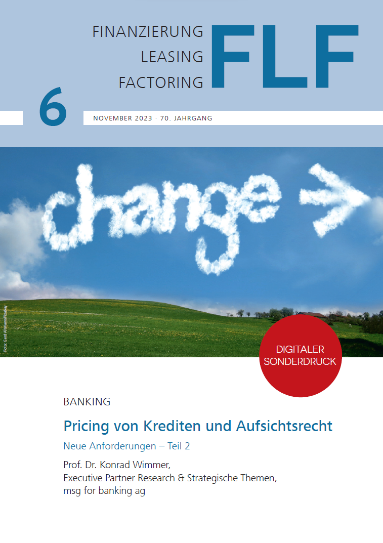Pricing von Krediten und Aufsichtsrecht - Teil 2