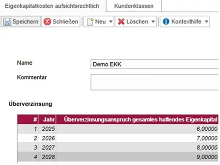 Eigenkapitalsteuerung, Screenshot EK-Rendite gestaffelt