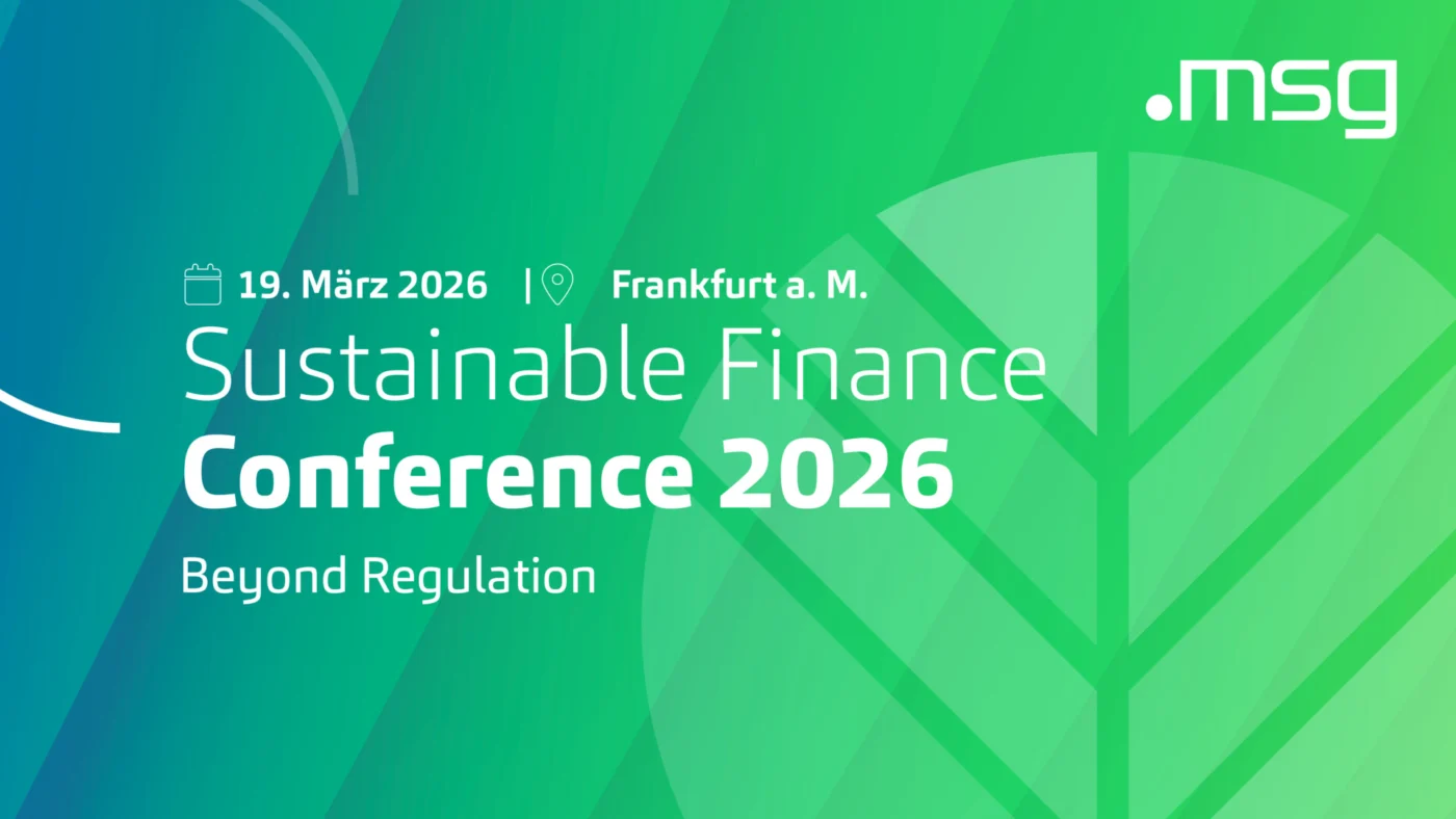 Sustainable Finance Conference 2026 by msg for banking