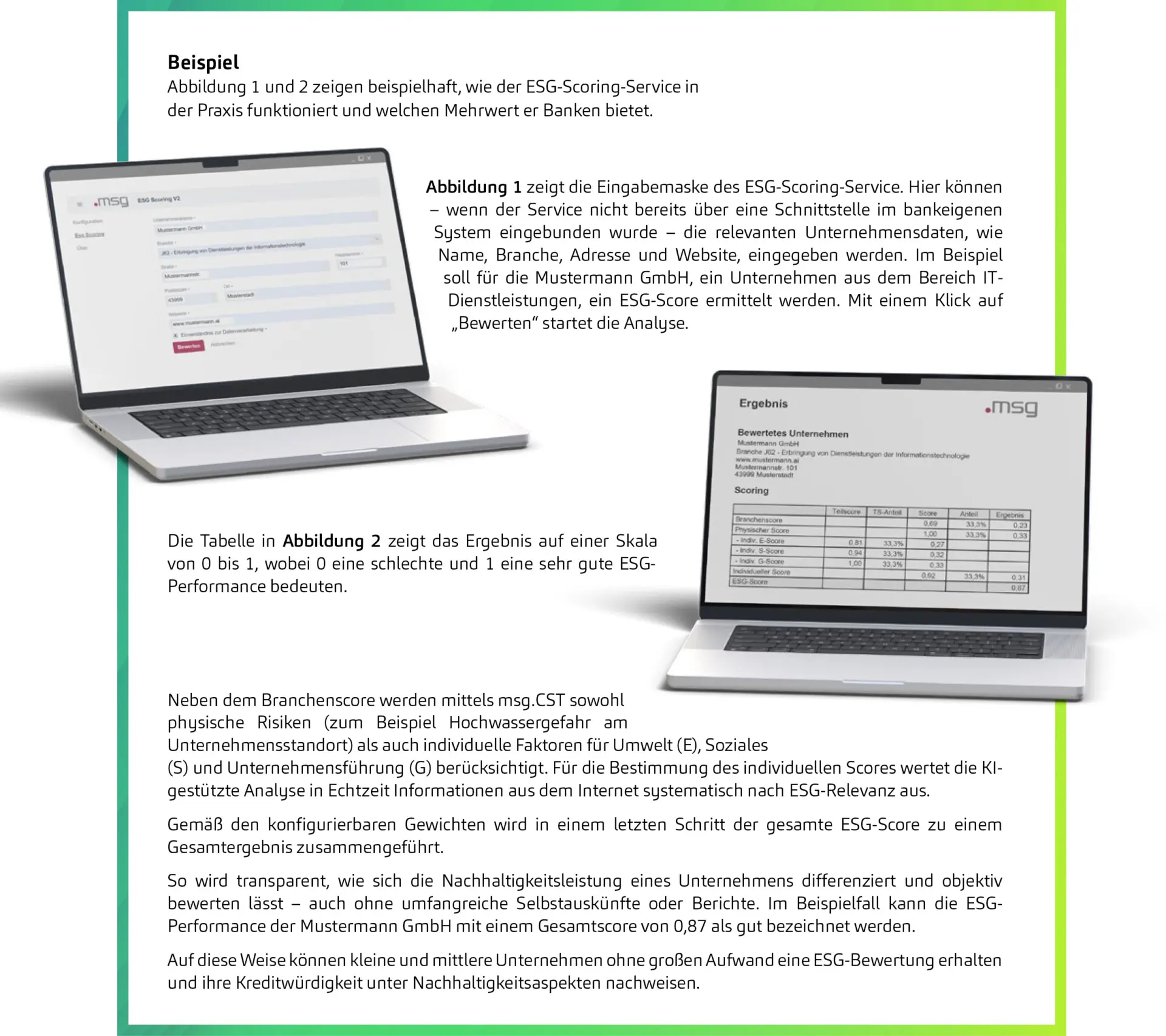 ESG-Scoring, Beispiel